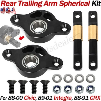 For 1989-01 Integra, 88-00 Civic Rear Trailing Arm Spherical Bearing Bushing Kit - Image 1 of 4