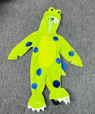 Toys R Us Halloween Costume 6-9 Months Green Blue Dinosaur Hooded - Image 1 of 4
