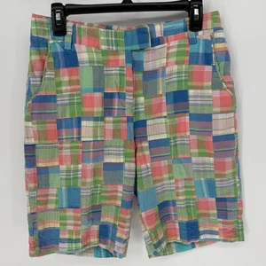 Lady Hagen Patchwork Plaid Golf Shorts Ladies Women's Size 6 Colorful - Picture 1 of 6