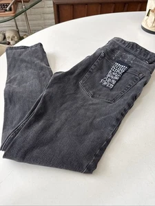 Pantalones de mezclilla Ksubi para hombre 34 X 29 negros calce ajustado elásticos ropa de calle hip hop grunge alt - Imagen 1 de 11