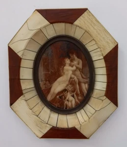 Early 19th Century French Miniature Watercolor Painting in Frame Signed Prudhon - Picture 1 of 16