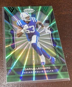 Darius Leonard Panini Certified 2022 Green Mirror #’d 2/5 Indianapolis Colts #43 - Picture 1 of 3