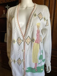 EP Pro Women’s Cardigan Golf Sweater, Size S (see measurements below) Vintage - Picture 1 of 12