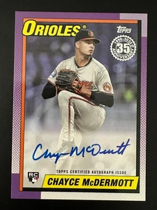 2025 Topps CHAYCE MCDERMOTT 1990 Auto RC 90A-CMT ORIOLES - Bild 1 von 2