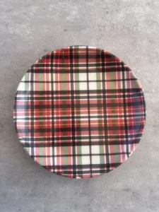 Nautica Home Tartan Check Melamine Plate 20cm Diameter Dishwasher Safe - Picture 1 of 6