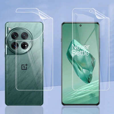 For OnePlus 12, Back + Front Soft Hydrogel Film Full Cover Screen Protector - Image 1 of 4