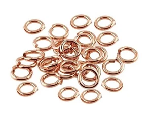 18 Ga Solid Copper Round Open Jump Ring (4,5,6,7,8,9,10 MM / O/D / Choose Size - Picture 1 of 1