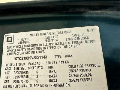 Condensador de aire acondicionado usado se adapta a: 1997 Gmc S10/s15/sonoma grado A Foto 1 de 4