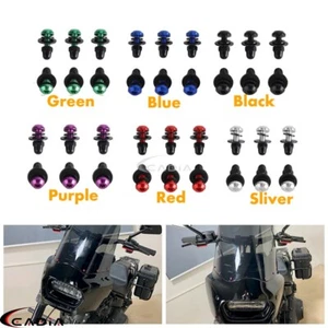 Motorcycle Windscreen Windshield Fairing Screen Nut Bolts Screws For Harley Dyna - Imagen 1 de 10