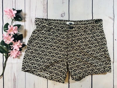 Old Navy Girl Short Size 14 Adjustable Waist Beige Black Print - Image 1 of 4