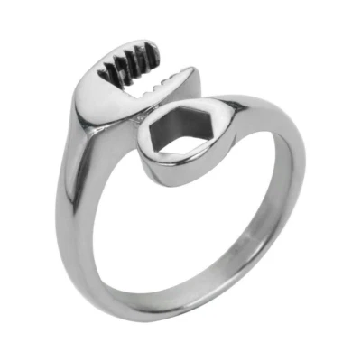 Ladies Wrench Ring Stainless Steel Mechanic 43 - Image 1 of 4