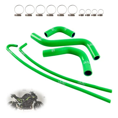 Silicone Radiator coolant Hose kit For Kawasaki Z900 2017-2025 Green - image 1 of 4