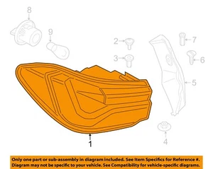 BMW OEM 18-20 X2 Rear Lamps Tail Lamps-Tail Lamp Assy Left 63217420739 - Foto 1 di 2