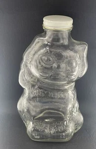 Vintage Klarglas Katze Kätzchen Form Flasche mit Deckel - Bild 1 von 5