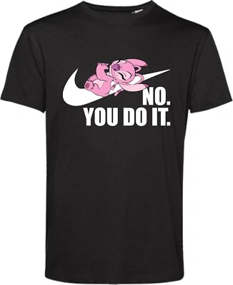No You Do It Funny Lazy Angel T-shirt, Lilo & Stitch Book Day Tee, Cartoon Lover - Image 1 of 3