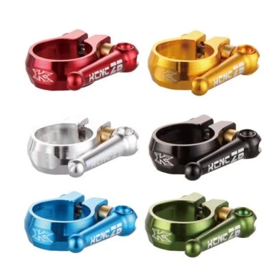 Abrazadera de tija de sillín KCNC BLACK SC12 TI QR MTB 31,8 mm / 34,9 mm CICLISMO CARRETERA NEGRO ROJO Foto 1 de 2