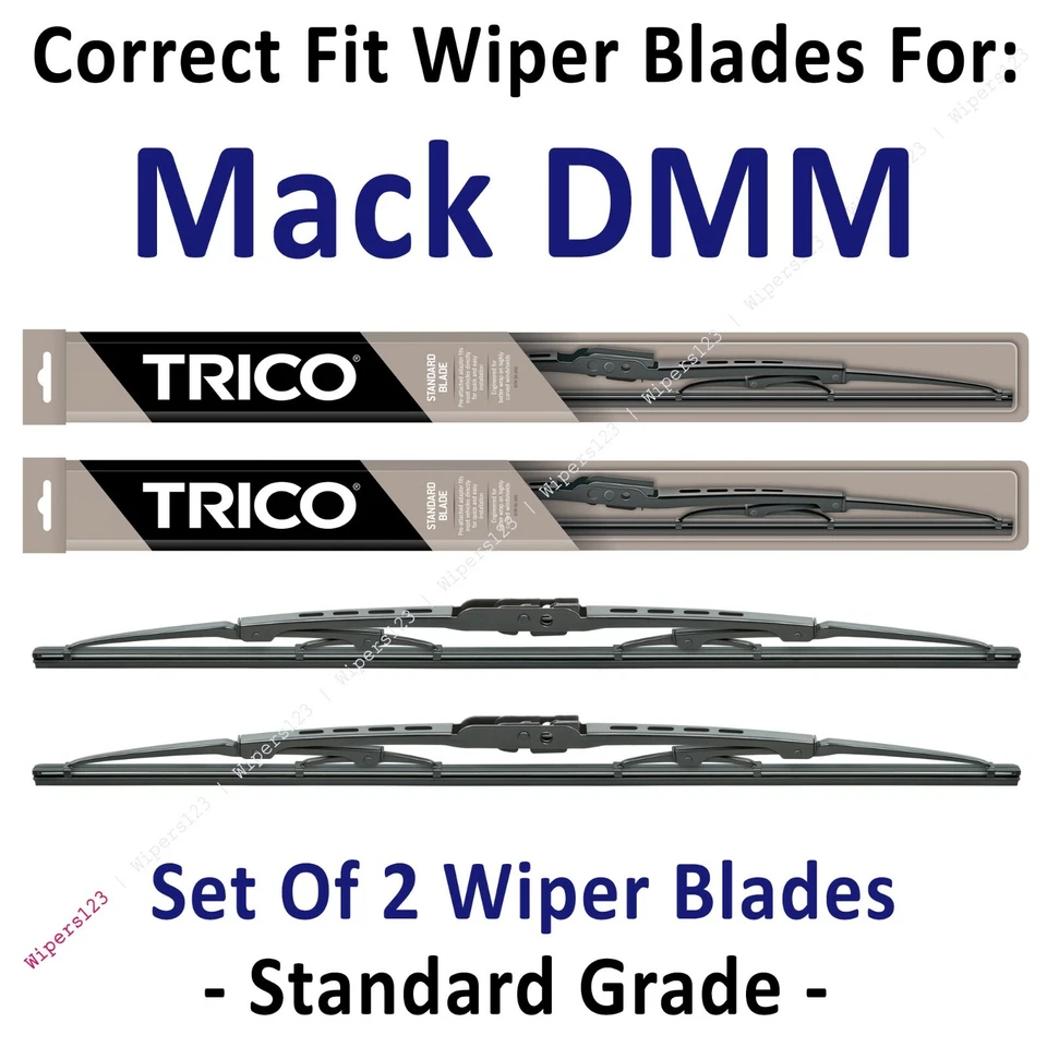 Paquete de 2 escobillas limpiaparabrisas estándar - aptas 1993-2003 Mack DMM - 30180x2 Foto 1 de 1