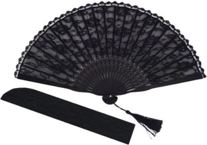 Chinese/Japanese Vintage Retro Style Bamboo Wood Silk Folding Hand Fan for women - Picture 1 of 7
