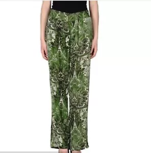 Just Cavalli Pants straight relaxed fit, shirring waist Sz 4 - Picture 1 of 8