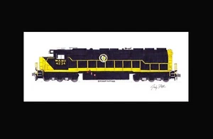 Decatur & Eastern Illinois (Watco) SD45 11x17" stampa opaca firmata Andy Fletcher - Foto 1 di 1