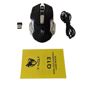 Wireless Mouse Gaming Rechargeable Optical Mouse Cordless 2.4 GHZ - Picture 1 of 10