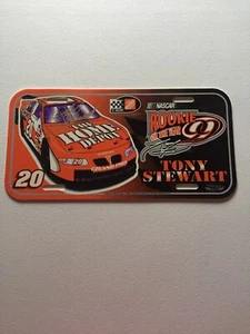 TONY STEWART Rookie Of The Year License Tag Plate Souvenir NASCAR Signed In Pers - Picture 1 of 4
