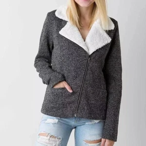Ashley Outerwear by 26 International Marled Coat Black/Cream Size M - Picture 1 of 2