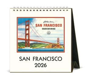 Cavallini & Co. San Francisco 2026 Staffelei Schreibtischkalender, 6,5"x6,5" - Bild 1 von 6