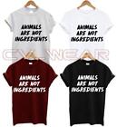 ANIMALS ARE NOT INGREDIENTS T SHIRT LOVER VEGAN EAT FRUIT LOVER HEALTHY TUMBLR