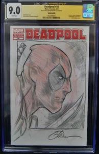 DEADPOOL #50 Sketch Edition BILLY TUCCI Authenticated Autograph CGC 9.0 JSA AUTO - Picture 1 of 6