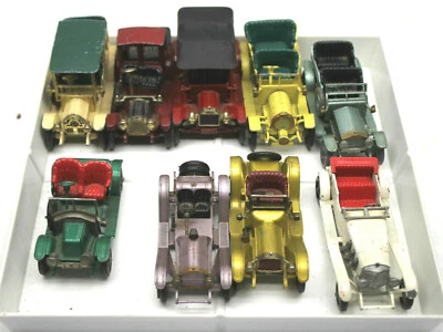 9pc 1960s Matchbox Models of Yesteryear Diecast Cars Mercor, Cadillac Renault+++ - Image 1 of 4