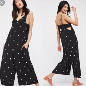 Mono mameluco Free People Dream Big a lunares pierna ancha XS - Imagen 1 de 11