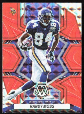 2022 Panini Mosaic Randy Moss Reactive Orange Prizm #132 Vikings - Image 1 of 2
