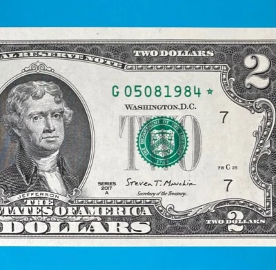 May 8, 1984 / 5 August 1984 (G 05081984 *) BIRTHDAY Note $2 Two Dollar Bill *UNC - Image 1 of 4