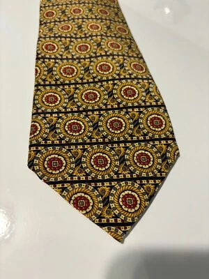 Corbata para hombre 100 % seda Museo Metropolitano de Arte dorada/óxido/negra antigüedades Foto 1 de 4