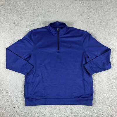 PGA Tour Sweatshirt Mens Extra Large Blue Long Sleeve Quarter Zip Pockets Golf - Image 1 of 4