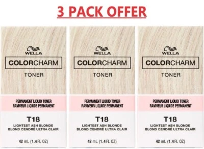 WELLA T18TONER - HAIR TONER - NEW LOOK PACKAGING - 💥3 PACK OFFER💥