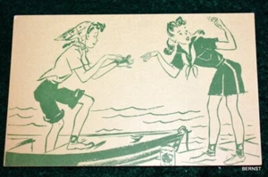 VINTAGE 1941 GIRL SCOUT POSTCARD - FREE SHIPPING - Picture 1 of 3