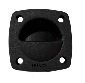 Poignée Anneau Cuvette En Nylon Plastique Noir 58mm x 58mm - Imagen 1 de 5