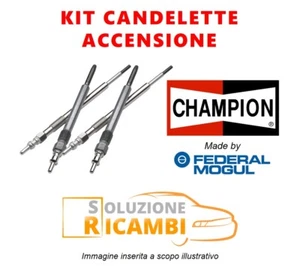 Kit 4 Candelette Champion FORD FOCUS II Station wagon '04-> 1.6 TDCi 66 KW 90 CV - Foto 1 di 2