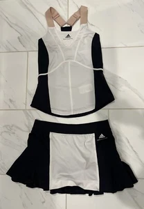 Adidas Stella McCartney 2-pc Tennis Outfit Tank Skirt - Sz 36 XS - Navy White - Picture 1 of 12