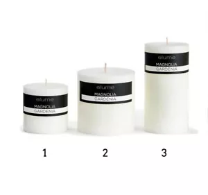 elume Signature Pillar Candle MAGNOLIA & GARDENIA - Select Size - Picture 1 of 5