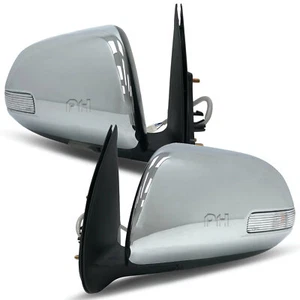 Door Mirrors Chrome With Blinker PAIR Fits Toyota Hilux N70 SR5 2011 - 2015 - Picture 1 of 5