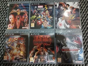Playstation 3 PS3 Fighter Game Bundle x6 Street Fighter Tekken Tag Marvel Capcom - Picture 1 of 10