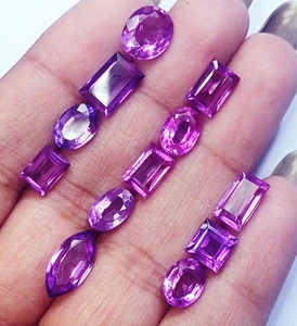 35.70 Ct 12/Pcs Certified Natural Purple Tanzanite Mixed Shape Loose Gemstone - Picture 1 of 9