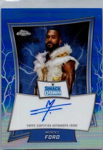 2025 Topps Chrome WWE - Autographs Montez Ford #BBA-MON Blue Refractor /150 (AU) - Picture 1 of 2