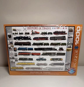 New Eurographics Puzzle - History Of Trains - 1000 Piece Jigsaw Puzzle Sealed - Picture 1 of 5