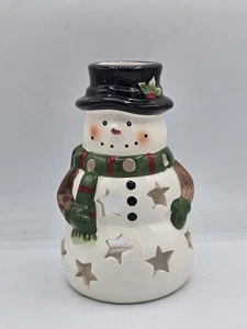 Soporte de luz de té luminaria muñeco de nieve Yankee Candle - Imagen 1 de 5
