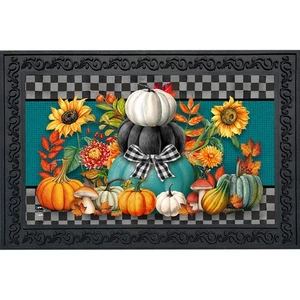 Briarwood Lane Colorful Pumpkin Stack Doormat - Picture 1 of 4