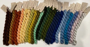 Silk and Ivory Needlepoint Threads: Lot Of 25 Skeins, Silk/Wool Blend - Picture 1 of 6